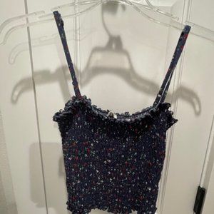 Navy w/ red/white floral John Galt California Tank shirt